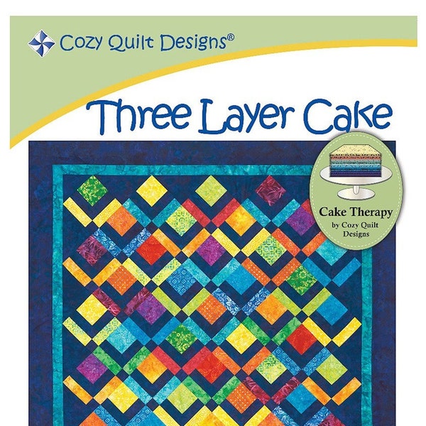 Three Layer Cake Quilt Quilting Pattern From Cozy Quilt Designs BRAND NEW, Please See Description and Pictures For More Information!