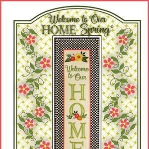 Welcome To Our Home Spring Wall Hanging Machine Embroidery Pattern, From Janine Babich Designs, Please See Description For More Details!