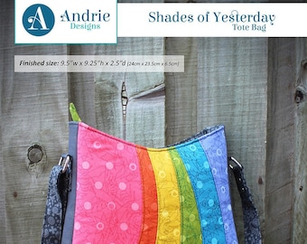 Shades Of Yesterday Tote Bag, Purse Sewing Pattern, From Andrie Designs BRAND NEW, Please See Description and Pictures For More Information!
