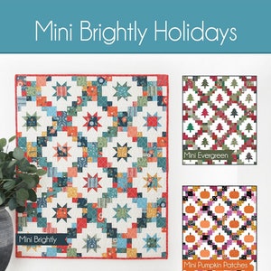 Mini Brightly Holidays Quilt Quilting Pattern From Cluck Cluck Sew Patterns NEW, Please See Description and Pictures For More Information!