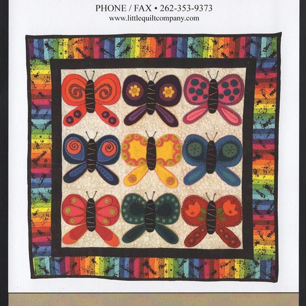 Butterflies Quilt Quilting Pattern, From Little Quilt Company BRAND NEW, Please See Description and Pictures For More Information!