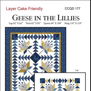 Geese In The Lillies Quilt Pattern From Calico Carriage Quilt Designs NEW, Please See Description and Pictures For More Information!