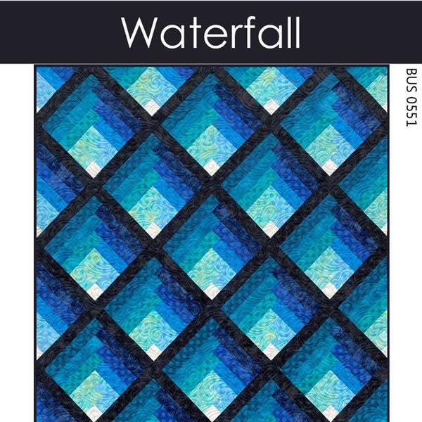 Waterfall Quilt Quilting Pattern From Busy Hands Quilts BRAND NEW, Please See Description and Pictures For More Information!