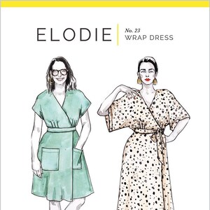 Elodie Wrap Dress Sewing Pattern, Sizes 0-20, From Closet Core Pattern BRAND NEW, Please See Description and Pictures For More Info!