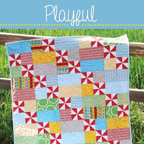 Playful Quilt Quilting Pattern From Cluck Cluck Sew Patterns BRAND NEW, Please See Description and Pictures For More Information!