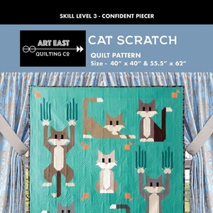 Cat Scratch Quilt Quilting Pattern, From Art East Quilting Co. BRAND NEW, Please See Description and Pictures For More Information!