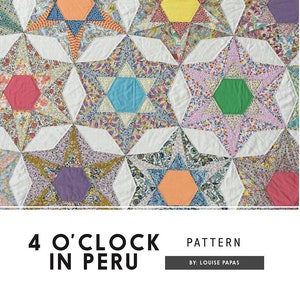 4 O&#39; Clock In Peru Quilt Quilting Pattern From Jen Kingwell Designs, Please See Item Description and Pictures For More Information!