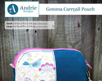 Gemma Carryall Pouch Bag, Purse Sewing Pattern, From Andrie Designs BRAND NEW, Please See Description and Pictures For More Information!