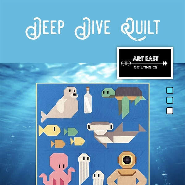 Deep Dive Quilt Quilting Pattern, From Art East Quilting Co. BRAND NEW, Please See Description and Pictures For More Information!