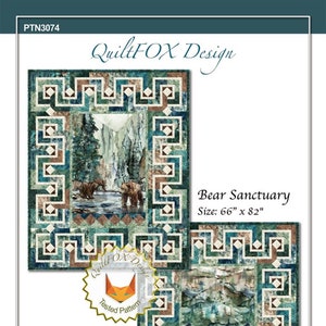 Bear Sanctuary Quilt Quilting Pattern, From QuiltFox Designs BRAND NEW, Please See Description and Pictures For More Information!
