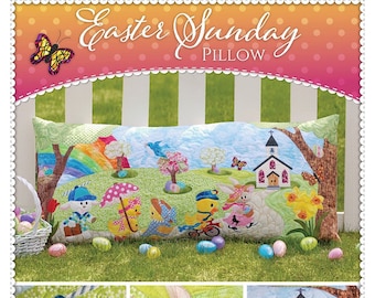 Easter Sunday Bench Pillow Sewing and Applique Pattern From Shabby Fabrics NEW, Please See Description and Pictures For More Information!