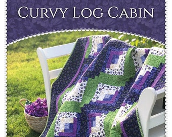 Curvy Log Cabin Quilt Quilting and Sewing Pattern From Shabby Fabrics NEW, Please See Description and Pictures For More Information!