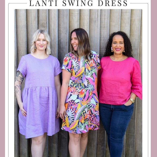 The Lanti Swing Dress or Top Sewing Pattern, From Sew To Grow Patterns BRAND NEW, Please See Description and Pictures For More Information!