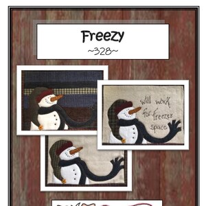 Freezy Snowman Mug Rug Quilting and Sewing Pattern, From Quilt Doodle Designs NEW, Please See Description For More Information!