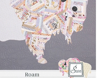 Roam Bison Buffalo Quilt Quilting Pattern From Sewn Wyoming BRAND NEW, Please See Item Description and Pictures For More Info!