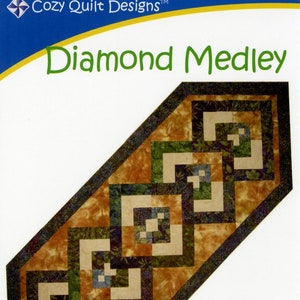 Diamond Medley Table Runner Quilting Pattern, From Cozy Quilt Designs NEW, Please See Description and Pictures For More Information!