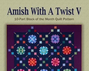 Amish With A Twist V Five 5 Complete Quilt Pattern From Nancy Rink Designs NEW, Please See Description and Pictures For More Information!