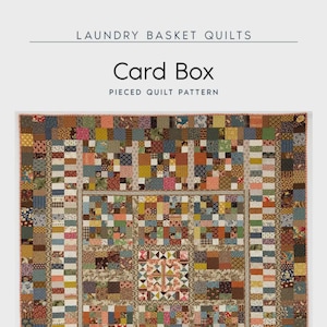 Card Box Quilt Quilting Pattern From Laundry Basket Quilts BRAND NEW, Please See Details and Pictures Below For More Information!