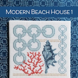 Modern Beach House 1 Cross Stitch Pattern From Robin Pickens Quilt Patterns BRAND NEW, Please See Description and Pictures For More Info!