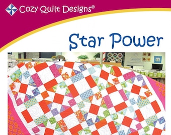 Star Power Quilt Quilting Pattern, A Fat Quarter Anonymous Pattern, From Cozy Quilt Designs NEW, Please See Description For More Information