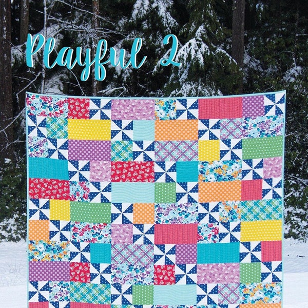 Playful 2 Quilt Quilting Pattern From Cluck Cluck Sew Patterns BRAND NEW, Please See Description and Pictures For More Information!