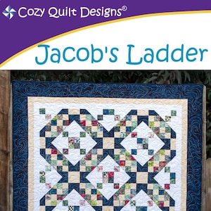 Jacob's Ladder Quilt Quilting Pattern, A Cozy Strip Club Pattern for 2 1/2" Strips, From Cozy Quilt Designs NEW