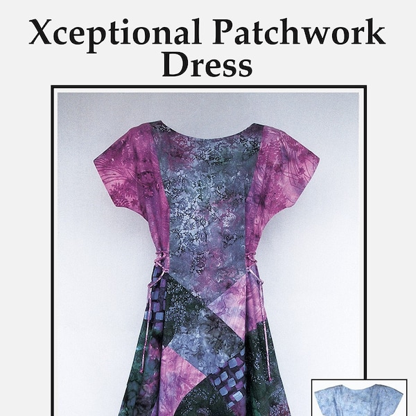 Xceptional Patchwork Dress Size 8-22, Sewing Pattern From CNT Pattern Co. NEW, Please See Description and Pictures For More Information!