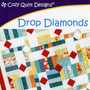 Drop Diamonds Quilt Quilting Pattern, From Cozy Quilt Designs NEW, Please See Description and Pictures For More Information!