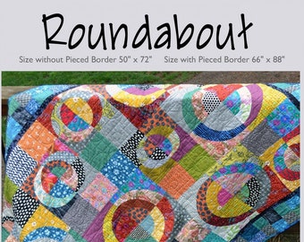 Roundabout Quilt Quilting Pattern, From Saginaw Street Quilts BRAND NEW, Please See Description and Pictures For More Information!