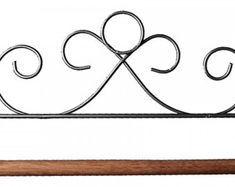 12 Inch Witch/'s Hat Shaped Project Holder or Quilt Hanger Dark Gray Metal with Wooden Dowel From Ackfeld Manufacturing BRAND NEW