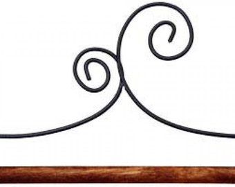 12 Inch Witch/'s Hat Shaped Project Holder or Quilt Hanger Dark Gray Metal with Wooden Dowel From Ackfeld Manufacturing BRAND NEW