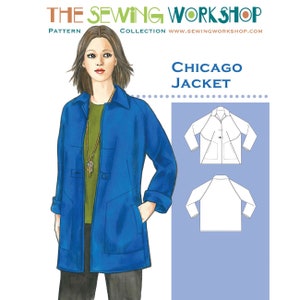 The Chicago Jacket Sewing Pattern, Sizes XS-2XL, From The Sewing Workshop, Please See Description and Pictures For More Information!