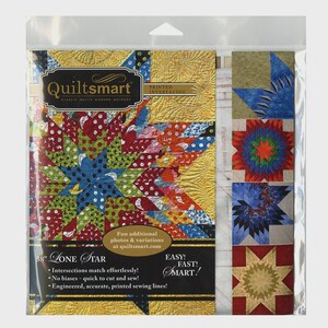 38 Inch Lone Star Pack Pieced Quilting Pattern From Quiltsmart Patterns BRAND NEW, Please See Description and Pictures For More Information!