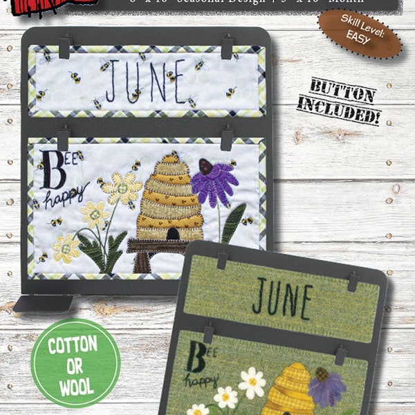 June Calendar BOM Series Quilting Pattern, From Patch Abilities Patterns NEW, Please See Description and Pictures For More Information!