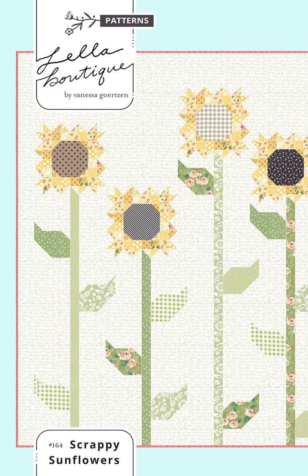 Scrappy Sunflowers Quilt Quilting Pattern, From Lella Boutique Patterns ...