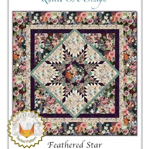 Feathered Star Quilt Quilting Pattern, From QuiltFox Designs BRAND NEW, Please See Description and Pictures For More Information!
