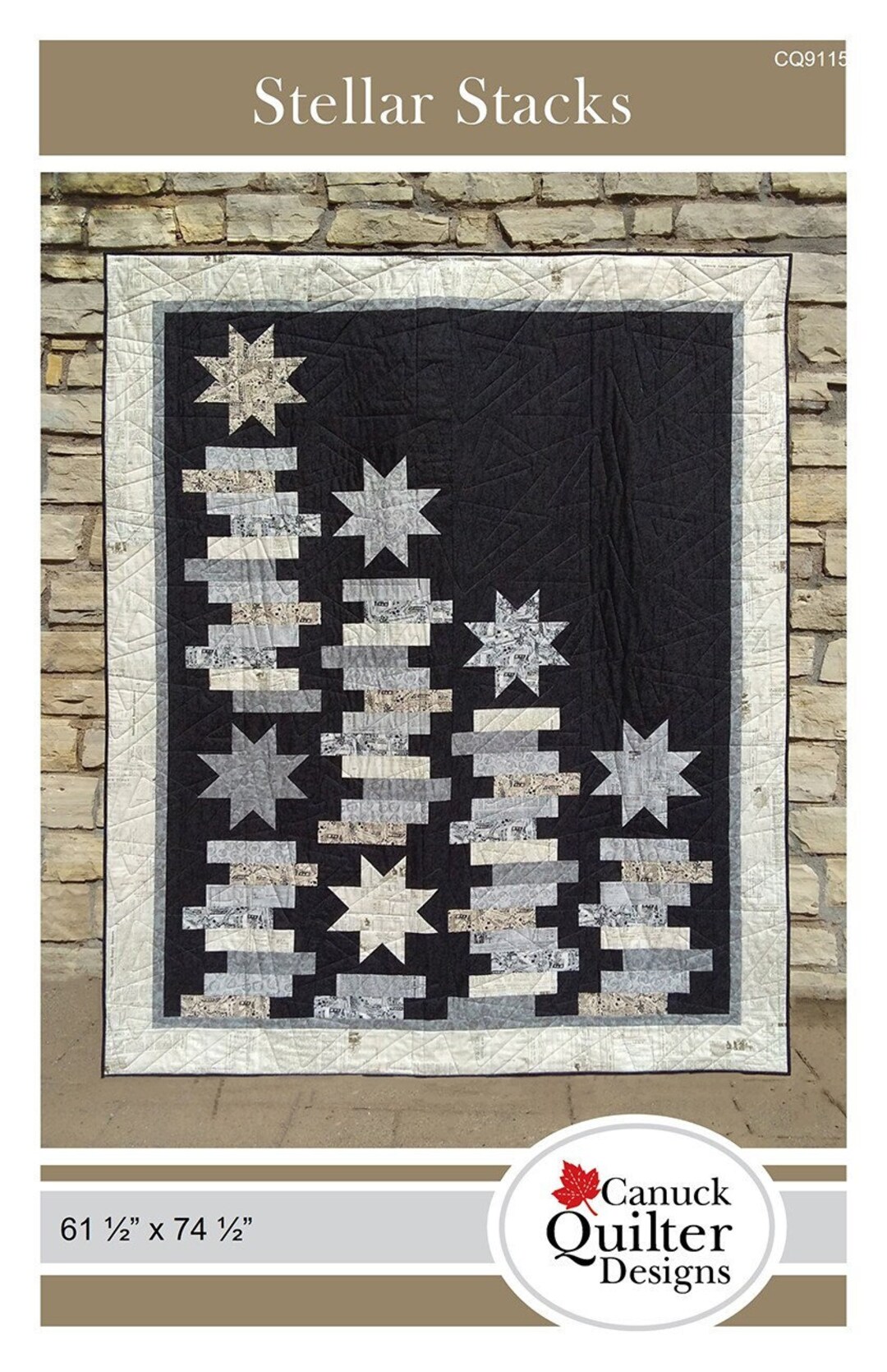Stellar Stacks Quilt Quilting Pattern From Canuck Quilter Etsy