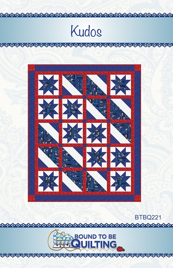 Kudos Quilt Quilting Pattern, From Bound To Be Quilting BRAND NEW, Please  See Description and Pictures For More Information!