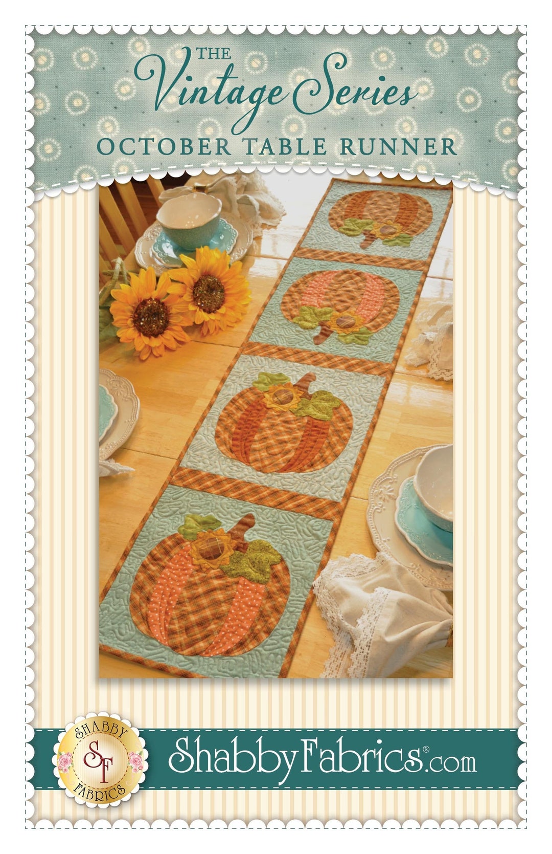 The Vintage Series October Pumpkin Table Runner Quilting Pattern From ...
