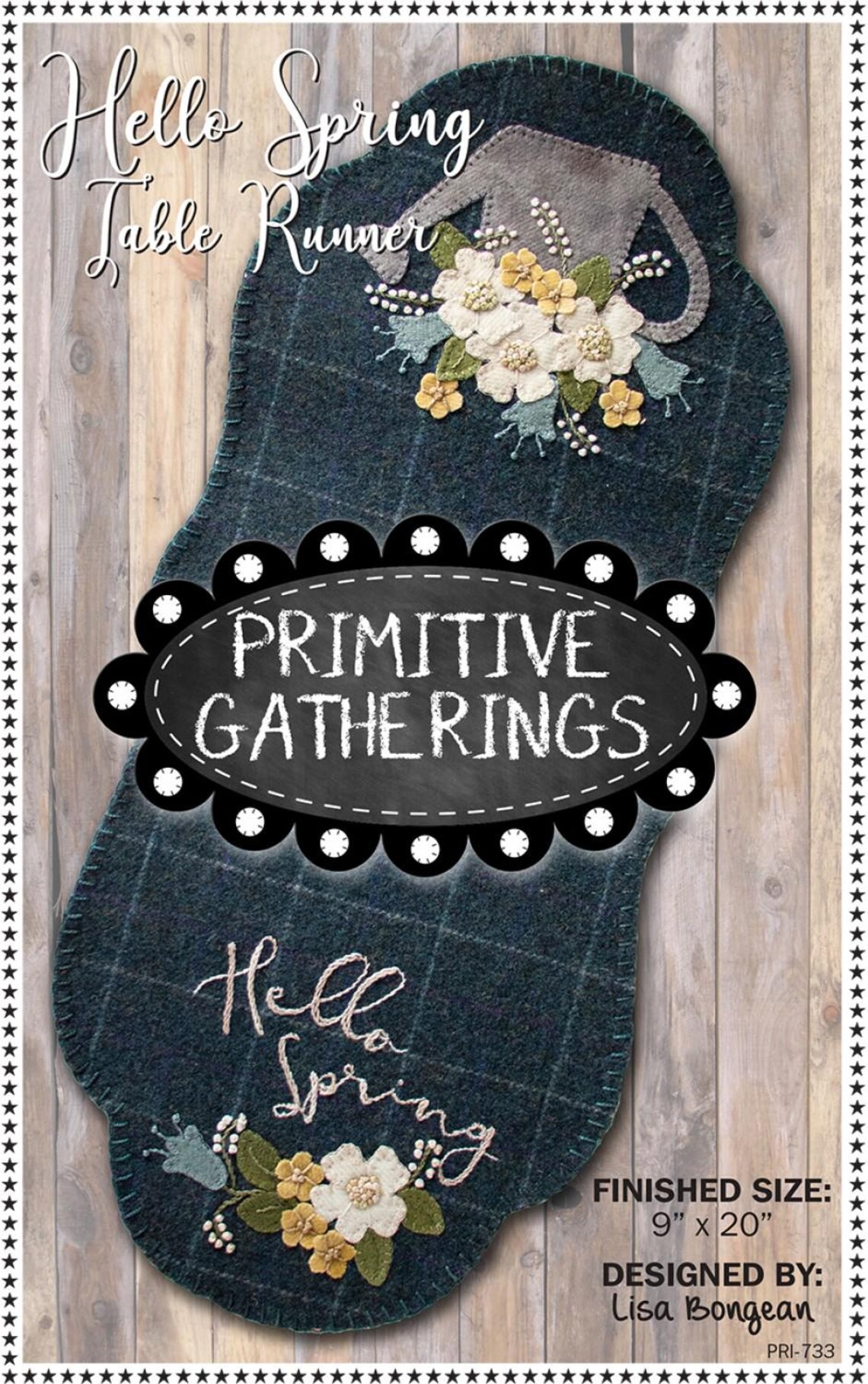 Hello Spring Table Runner Pattern, From Primitive Gatherings BRAND NEW ...