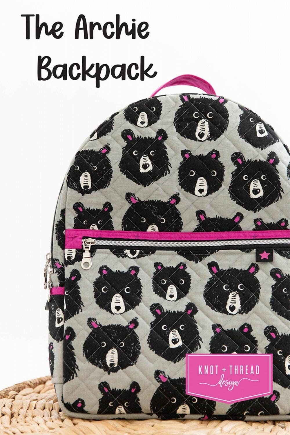 The Archie Backpack Sewing Pattern From Knot and Thread Designs BRAND NEW, Please See Description and Pictures For More Information!