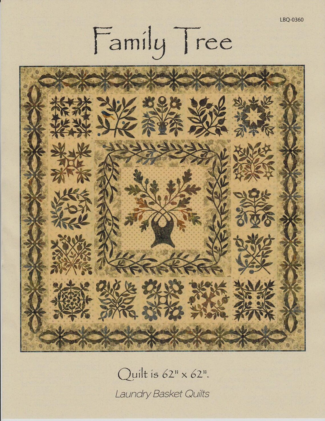 Family Tree Quilt Quilting Pattern From Laundry Basket Quilts BRAND NEW ...