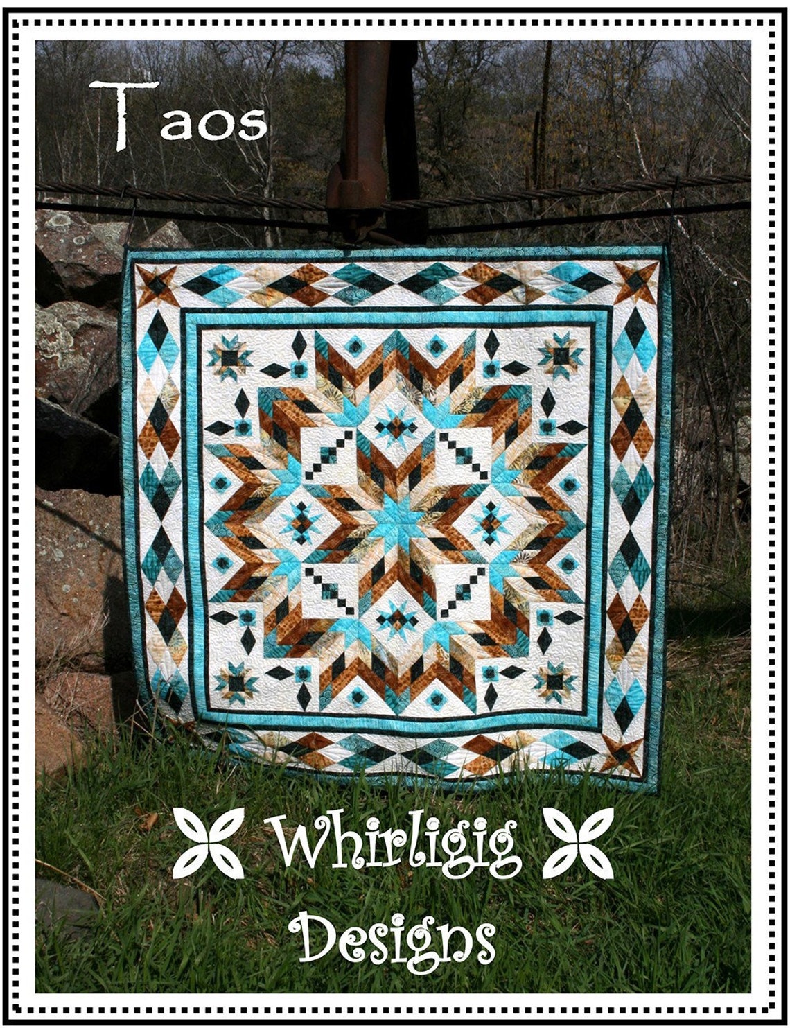 Taos BOM Quilt Quilting Pattern From Whirligig Designs BRAND Etsy