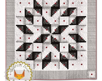 Log Cabin Carpenters Star Quilt Quilting Pattern, From QuiltFox Designs BRAND NEW, Please See Description and Pictures For More Information!