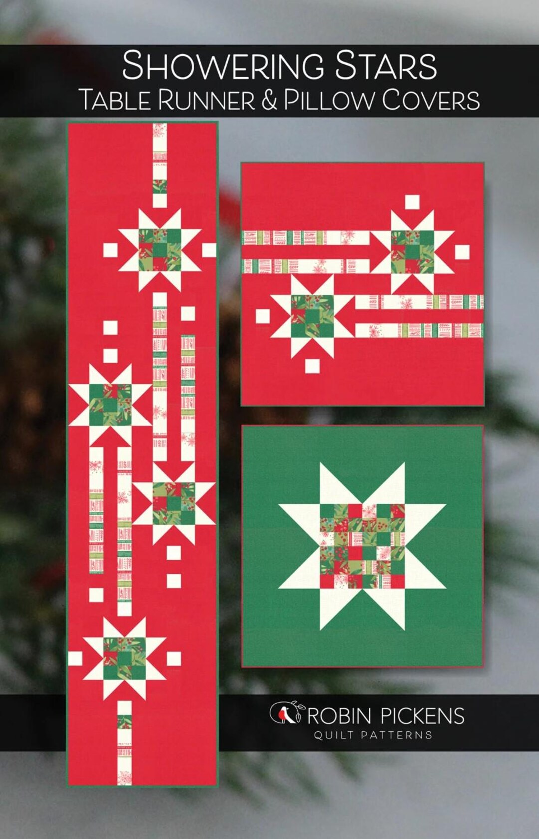Showering Stars Table Runner and Pillows Quilting Pattern From Robin ...