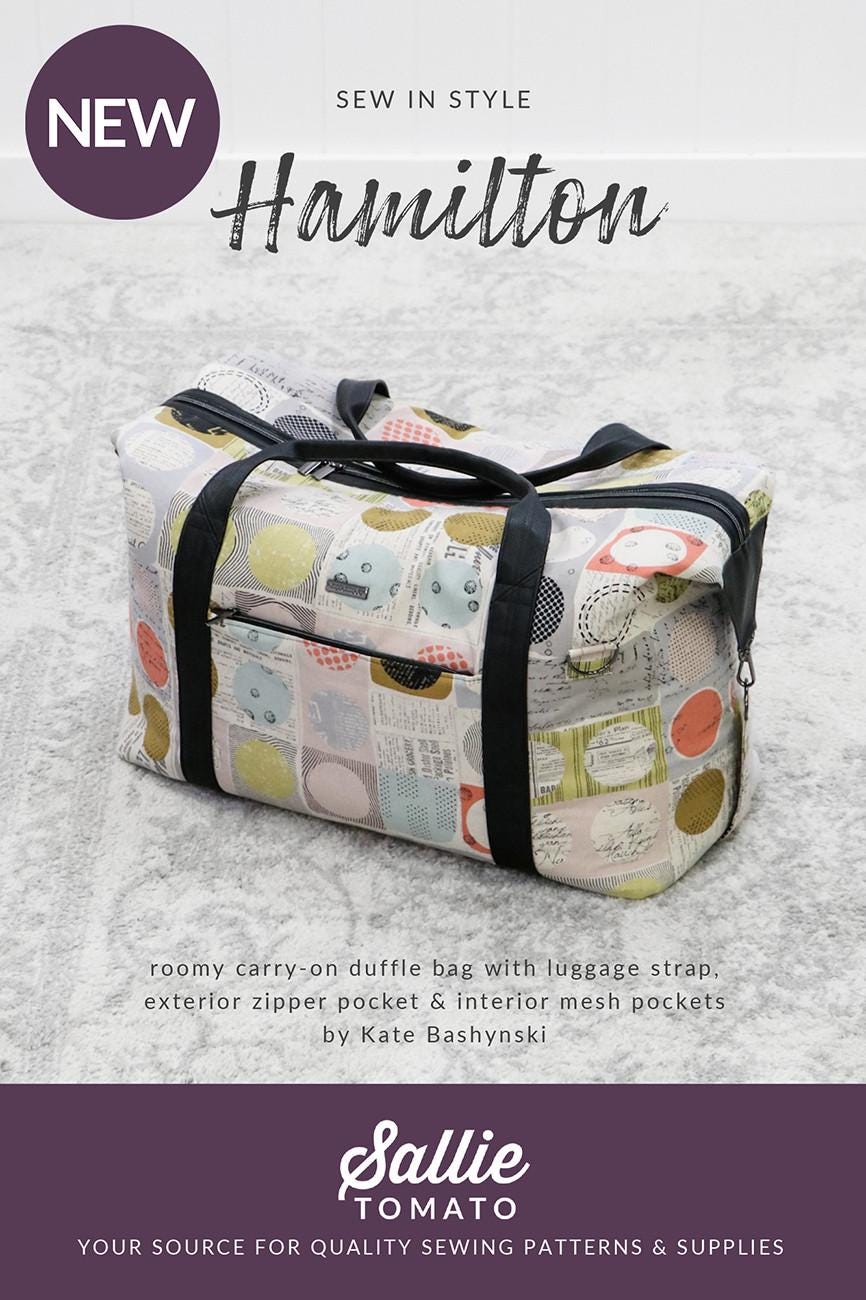 Hamilton Duffle Bag Sewing Pattern From Sallie Tomato BRAND NEW, Please See Item Description and Pictures For More Information!