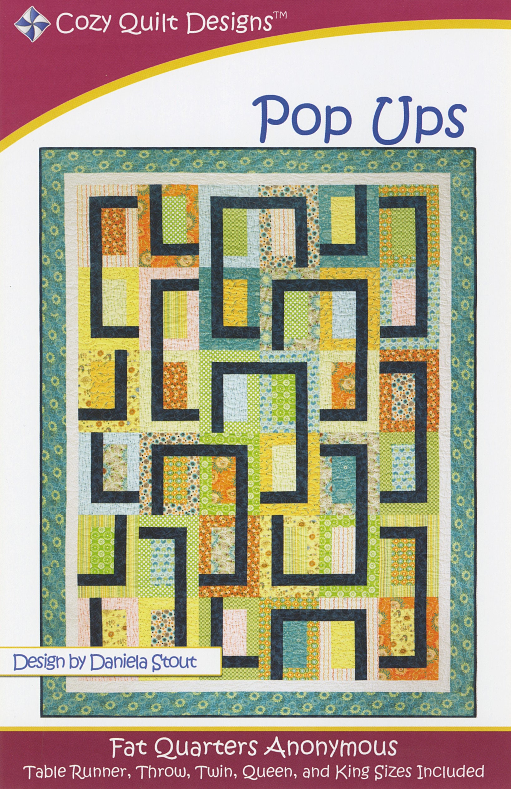 Pop Ups Quilt Quilting Pattern From Cozy Quilt Designs BRAND NEW, Please See Description and Pictures For More Information!