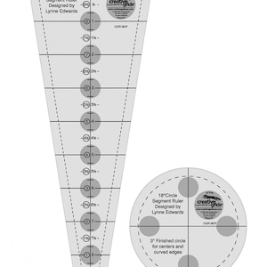 Quilt Ruler 18 Degree Dresden Plate Quilting Tool Template From Creative Grids USA NEW, See Description and Pictures For More Information!