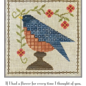 Bluebird Garden Cross Stitch Pattern, From Artful Offerings BRAND NEW, Please See Description and Pictures For More Information!