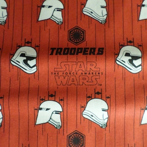 Star Wars The Force Awakens Storm Troopers All Over On Red Woven Cotton Fabric Priced By The HALF Yard, From Camelot Fabrics BRAND NEW